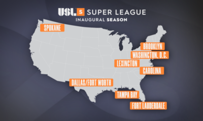 USL Super League 2024 teams map
